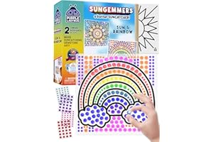 PURPLE LADYBUG SUNGEMMERS Window Gem Art Suncatcher Kits - Stocking Stuffers for Kids 8-12 6-8, Fun Christmas Gifts for Grandkids, Birthday Gifts for Girls & Boys, Crafts for Ages 4-10, Fun DIY Art Kit for Kids 6-12