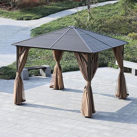 Amazon Com Festnight Outdoor Patio Aluminum Metal Backyard