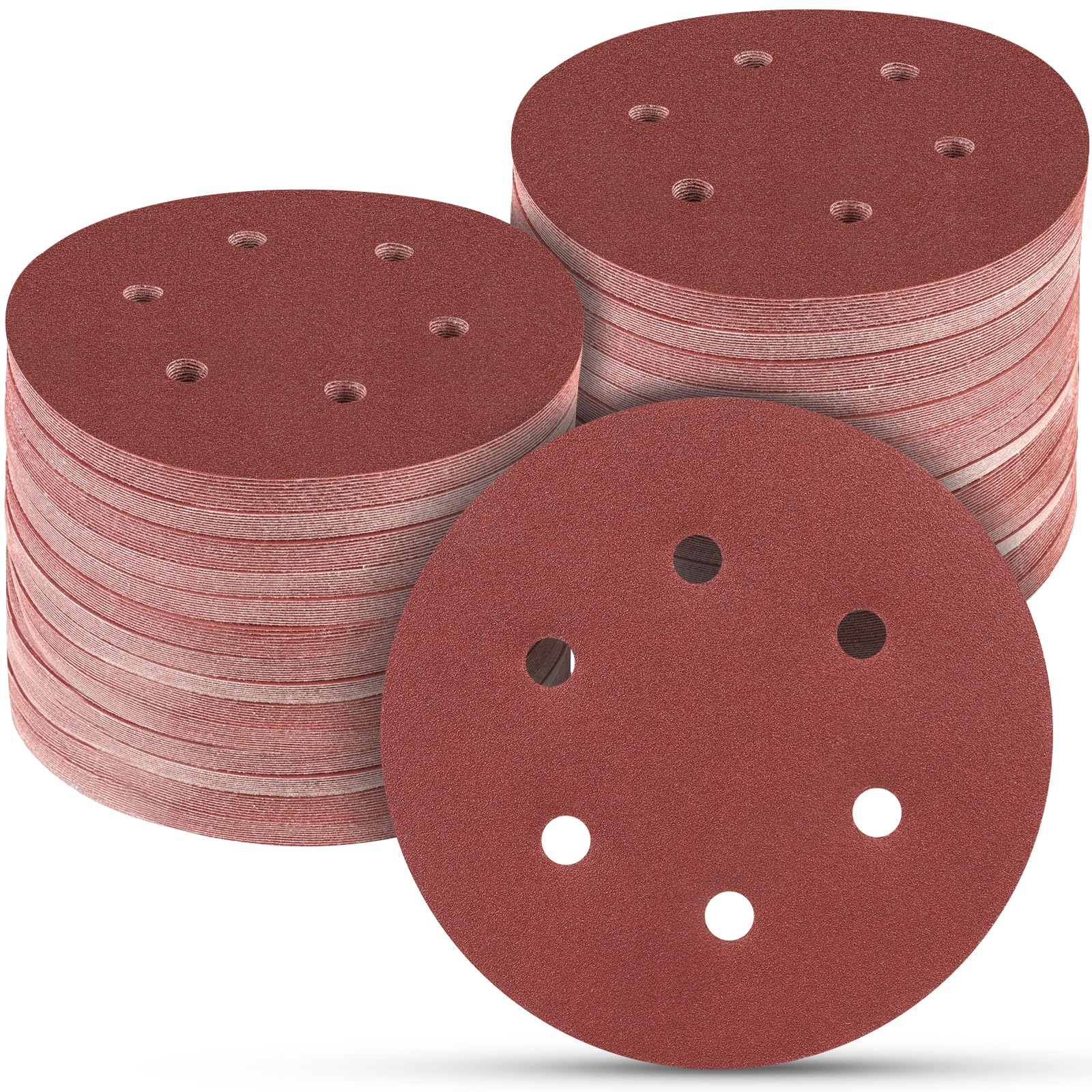 Photo 1 of 100 PCS 6 Inch Sanding Discs 240 Grit, 6 Hole Hook and Loop Sandpaper, Round Orbital Sand Paper Discs for Sander