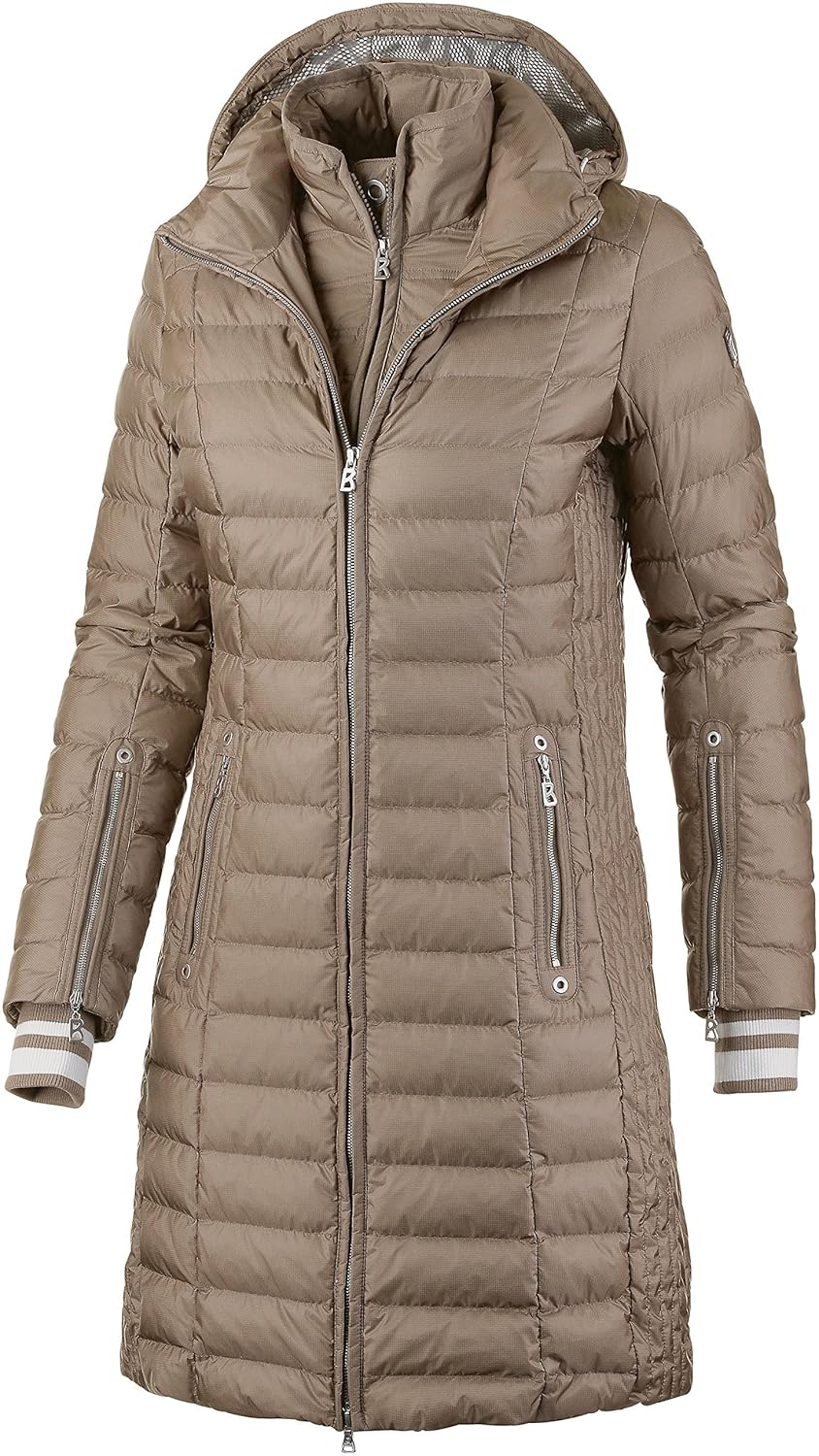 Bogner Ladies Lilia Down Coat Velvet Sand 36 Womens exclusive