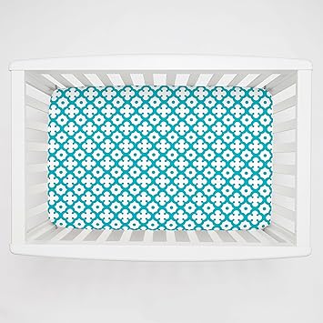 teal crib sheet