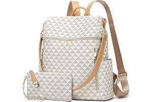 Makes Backpack Purse for Women PU Leather Travel Satchel Handbag Convertible Design Bag with Purse 2 Piece