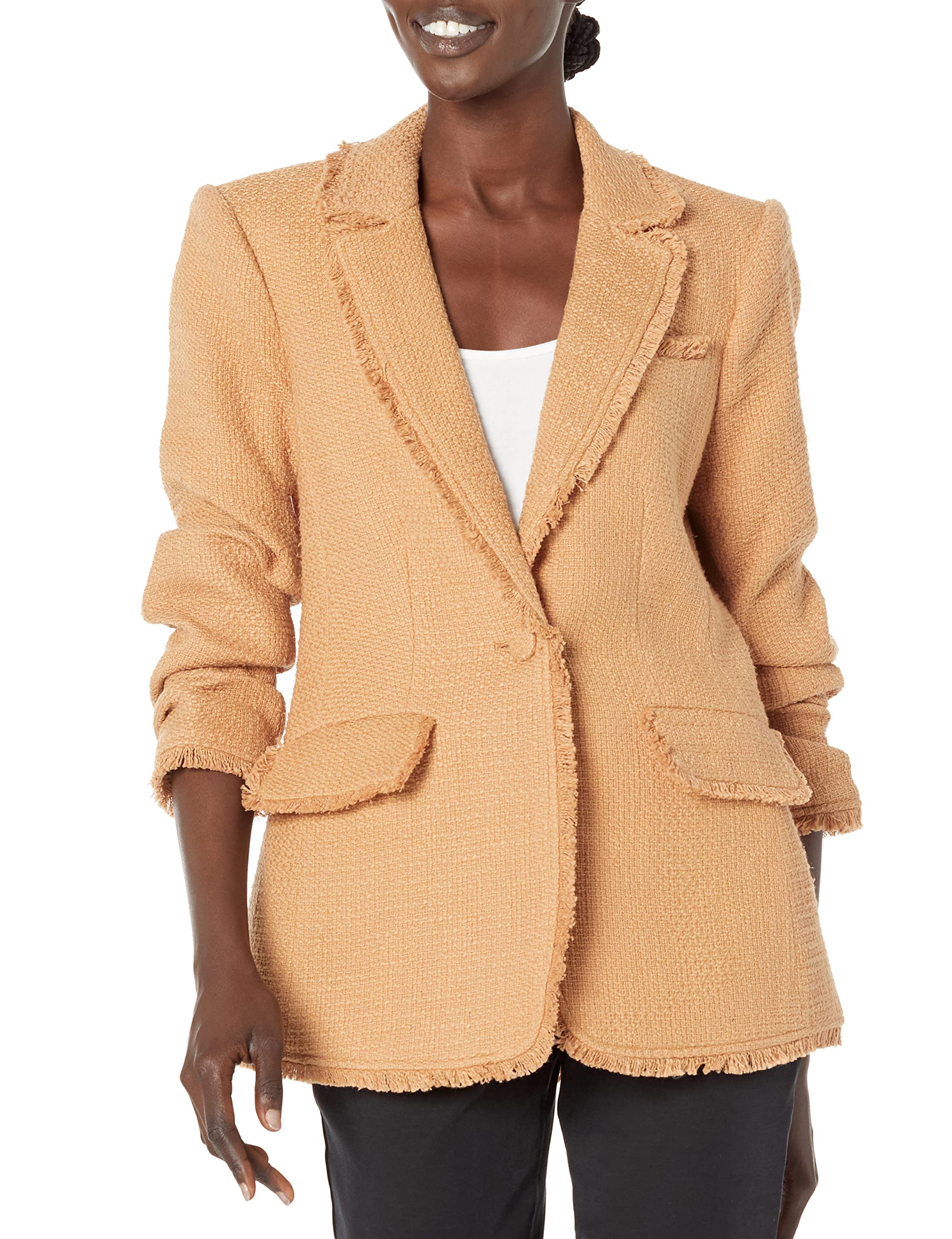 Cinq à Sept Women’s Boucle Khloe Blazer, Sahara, 14 Petite