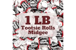 Tootsie Rolls Midgee - 1 lb bulk - Tootsie Rolls Bulk Roll Taffy Candy Flavored Midgees with 2 ALL.FOR.YOU. Branded Resealable Bags
