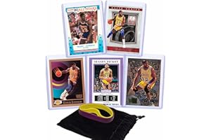 PANINI Magic Johnson Basketball Cards Earvin Johnson Assorted (5) Bundle - Los Angeles Lakers Trading Card Gift Pack