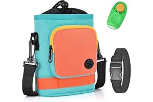 GOEWY Dog Treat Pouch Dog Training Pouch Bag with Drawstring Closure Treat Pouches for Pet Training Waist Belt Dog Waliking Bag Puppy Treat Bags for Dogs Poop Bag Dispenser Hands-Free Training