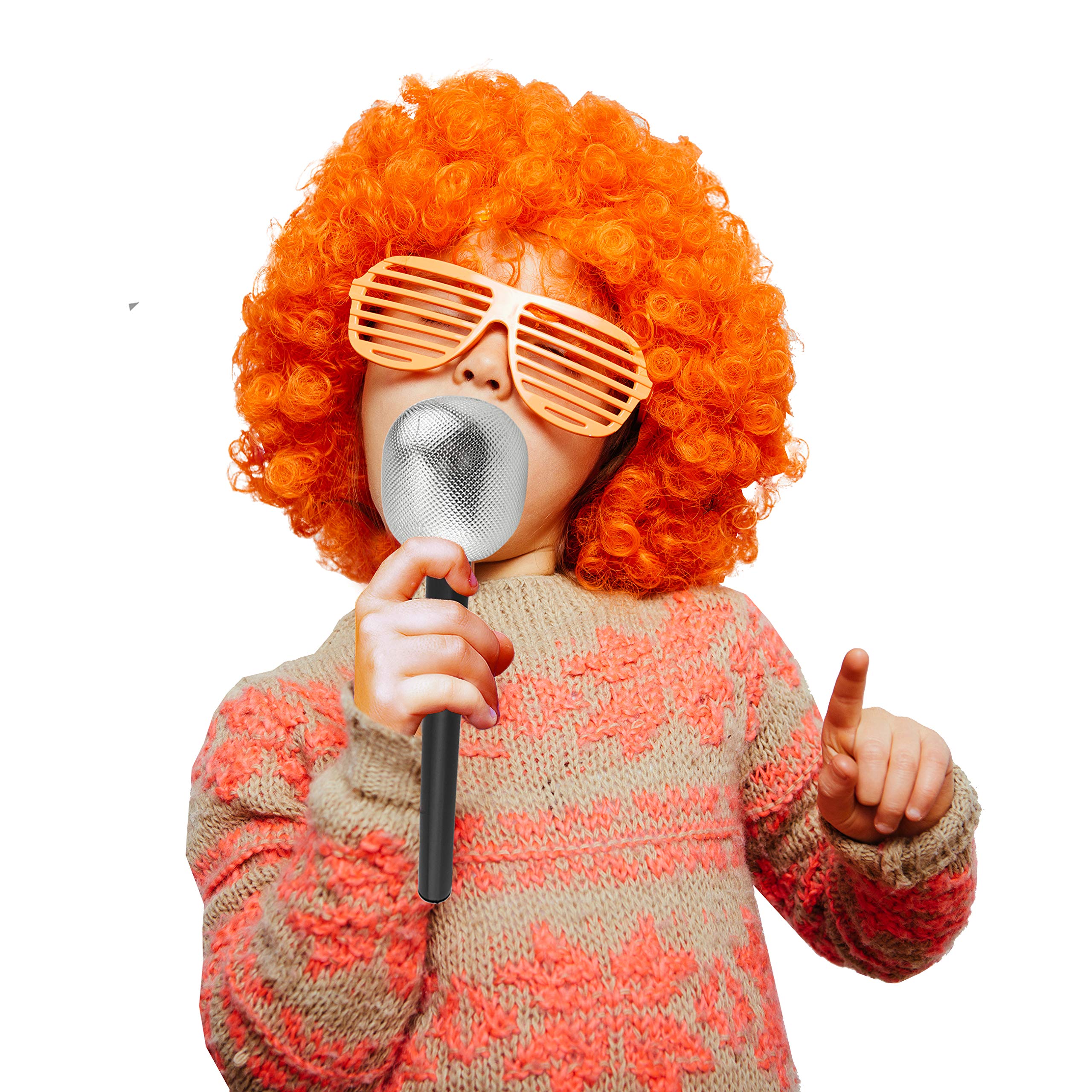 Skeleteen Stage Mic Costume Prop - Rock Star Toy Microphone Party Favor Decorative Props Costume Accessory - 1 Piece