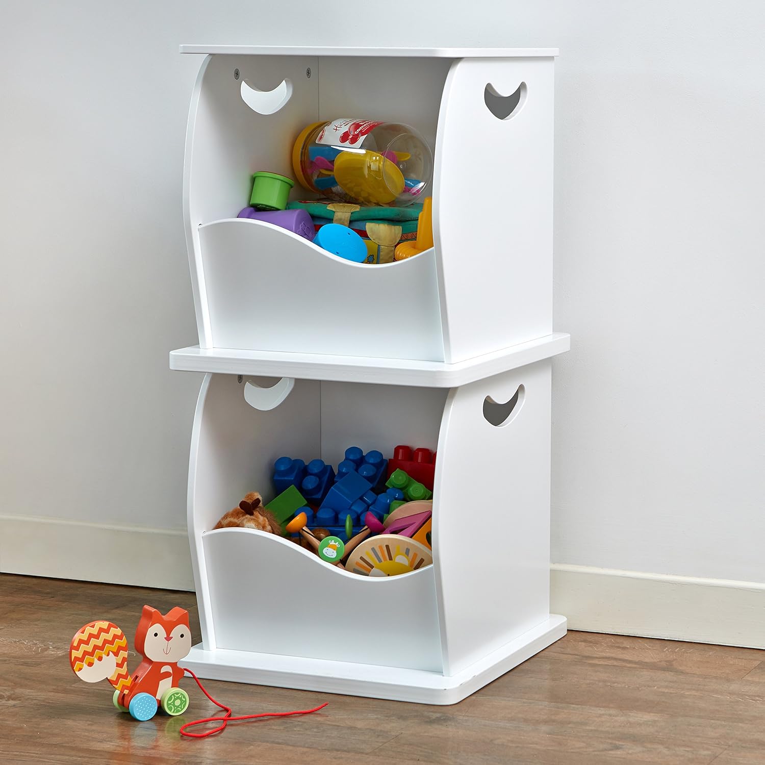 2 x Stacking Open Toy Storage Trunks Amazon.co.uk Kitchen & Home