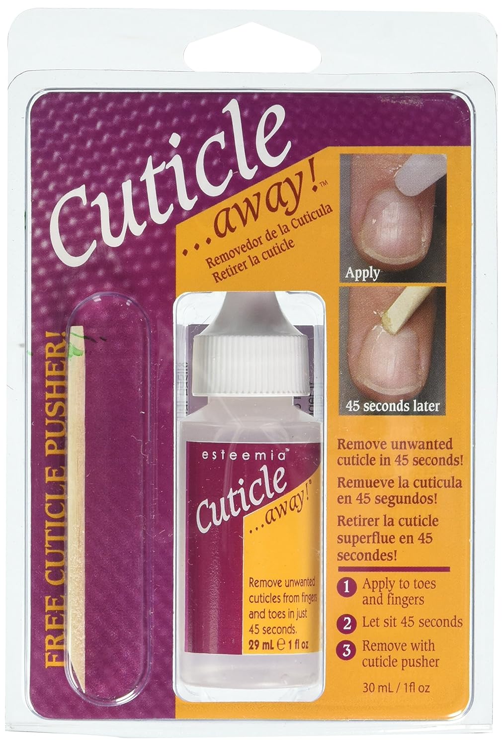 Esteemia Cuticle Away Remover, 1 Fluid Ounce : Beauty