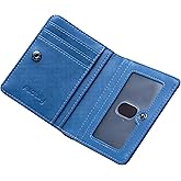 Alldaily Small RFID Wallet for Women Slim Compact Bifold Pocket Ladies Travel Mini Purse (Blue)