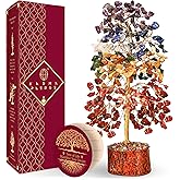 7 Chakra Healing Crystal Tree of Life for Manifestation, Handmade Crystal Tree for Good Luck, Positive Energy, Reiki, Home Office Room Wall Decor, Unique Birthday Gift for Women, Men, Mom & Dad