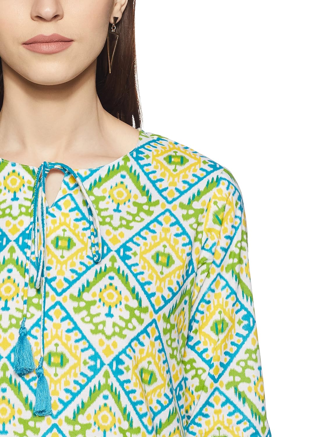 indigo women's straight cotton kurta