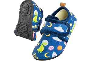 OBBYCO Kids House Slippers Toddler Home Shoes Cozy Lightweight Non-Slip Slippers Socks for Infant Little Boys Girls