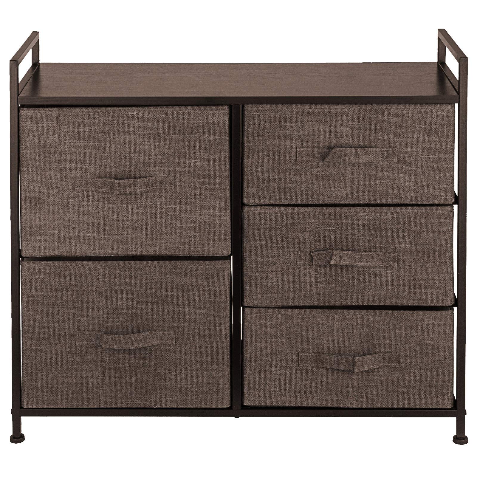 Buy Happybuy Dresser Storage Tower with 5 Fabric Drawer Steel Frame