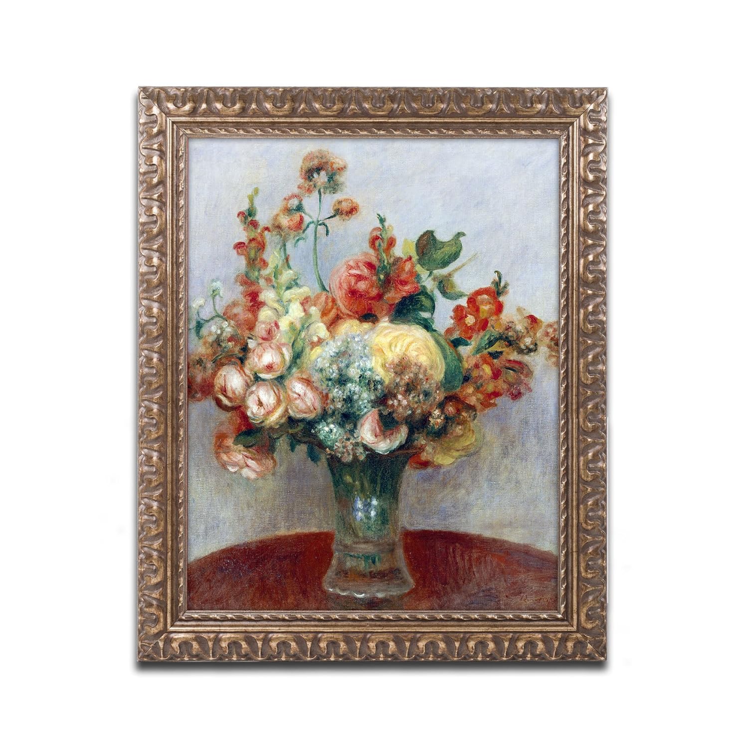 16 By 20 Inch Trademark Fine Art Flowers In A Crystal Vase Art By