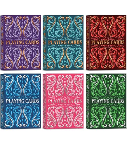 Amazon.com: Bicycle Poker Size Standard Index Playing Cards, 6