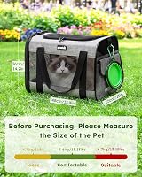 pecute Pet Carrier Bag Cat Carrier Handbag Portable Dog Travel Breathable Mesh view 2