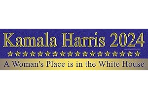 CARRYABIGSTICKER Kamala Harris 2024 A Woman's Place is in the White House Bumper Sticker or Magnetic Bumper Sticker (Magnetic Bumper Sticker)