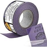 Dura-Gold Premium 80 Grit PSA Purple Film Ceramic Longboard Sandpaper, 2-3/4" Wide Continuous 20 Yard Roll - Self Adhesive Stickyback for Auto & Wood Air File Long Board Sanders, Hand Sanding Blocks