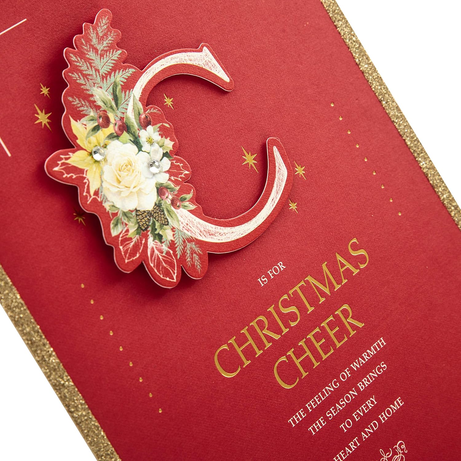 Hallmark Christmas Card - Traditional Heartfelt Verses Design, red, green, 22.8 cm by 15.9 cm - Image 4