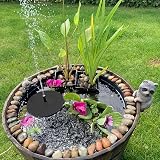 Biling 6W Solar Water Pump with 3000mAh Battery Backup 10 Nozzles Garden Pond view 7