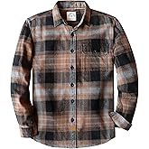 Dubinik®Mens Flannel Shirts Long Sleeve Flannel Shirt for Men Warm Casual Soft Cotton Button Down Plaid Mens Flannel Shirt