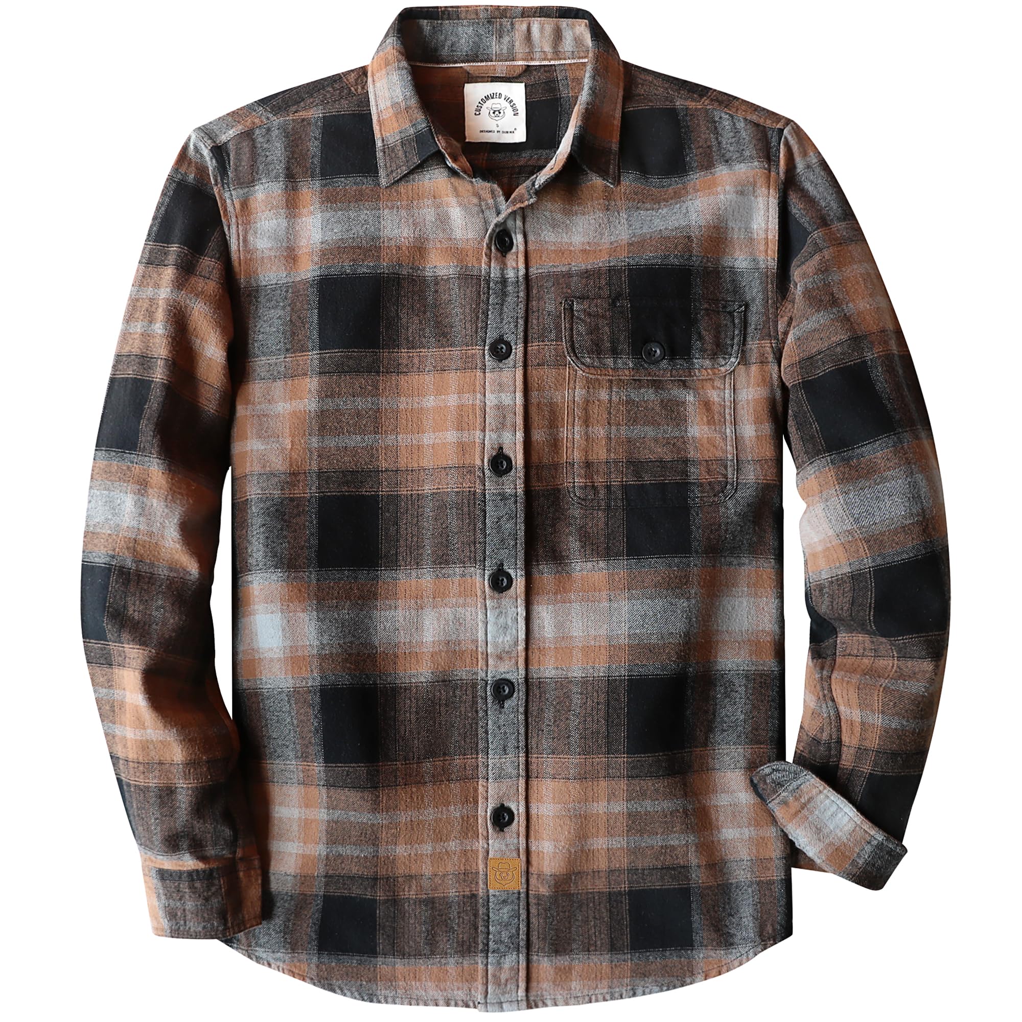 Dubinik®Mens Flannel Shirts Long Sleeve Flannel
