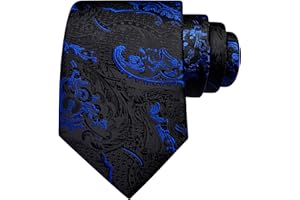 GUSLESON 3.15"(8cm) Fashion Paisley Ties Mens Woven Jacquard Necktie for Wedding Party