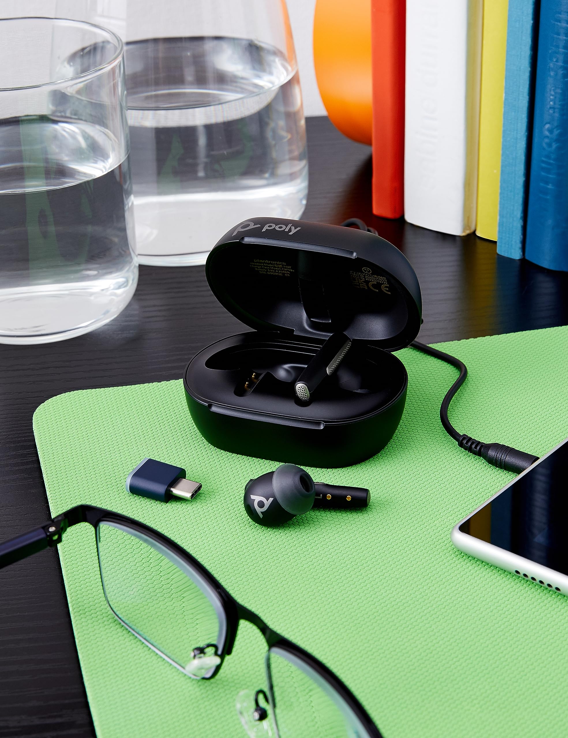 Poly Voyager Free 60+ UC True Wireless Earbuds (Plantronics) – Noise-Canceling Mics for Clear Calls – ANC – Smart Charge Case w/Touch Controls–Works w/iPhone,Android,PC/Mac,Zoom,Teams–Amazon Exclusive