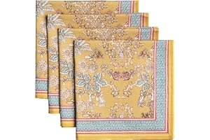 Maison d' Hermine Cloth Napkins Set of 4 100% Cotton Everyday Reusable Square Napkins Cloth Washable Dinner Party Wedding Res