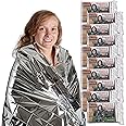 Grizzly Gear Emergency Mylar Thermal Blankets (10 Pack) Survival Kit Camping Space Blanket - Perfect for Hiking, Outdoors, Marathon Runs or First Aid Set- Bug Out Bag Essential - Keep Heat Insulated