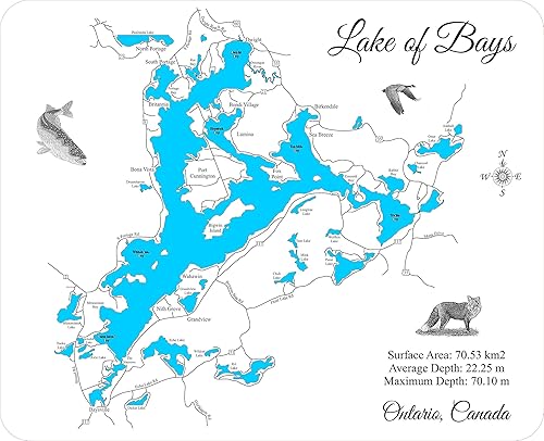 Lake Of Bays Map Amazon.com: Lake of Bays, Ontario: Framed Wood Map Wall Hanging Lake Of Bays Map Amazon.com: Lake of Bays, Ontario: Framed Wood Map Wall Hanging