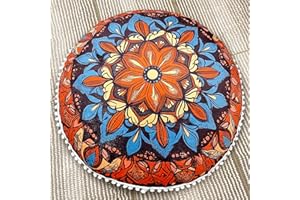 Turnextte 32 in Meditation Floor Cushion, Round Large Floor Pillow for Adult, Yoga Pillows for Sitting On Floor, Boho, Memory Foam Filling