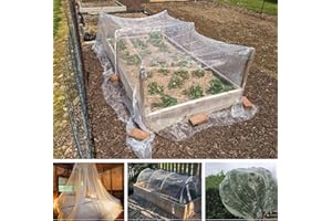 SAPBONTCHI Mosquito Netting, Sapontchi Garden Netting 10x39 ft for Bird Screen Mesh Insect Netting for Garden, Heavy Duty Netting for Garden Protection Garden Net Barrier for Patio Protecting Skin DIY (White)