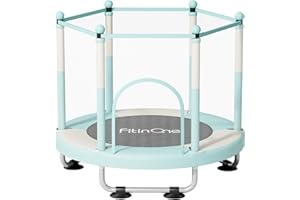 Fitinone Trampoline for Kids, 5 FT Indoor & Outdoor Toddler Trampoline with Safety Enclosure Net, Birthday Gifts for Kids, Gifts for Boy and Girl, Age 3-8