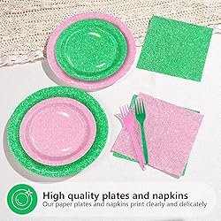 96 PCS Pink and Green Witch Party Supplies Witch