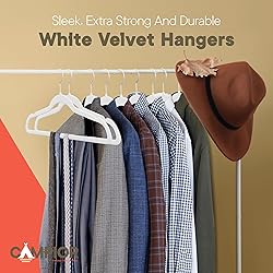White Velvet Hangers 10 Pack – 360° Swivel