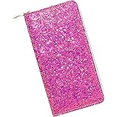 KUKOO Glitter Wallet for Women Shiny Long Phone Clutch Purse Ladies Card Holder