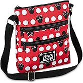 Disney Stitch Girls Purse Cross Body Bag for Kids Teens Women Shoulder Bag with Adjustable Strap Fashion Handbag Stitch Gifts (Red, Minnie Mouse)
