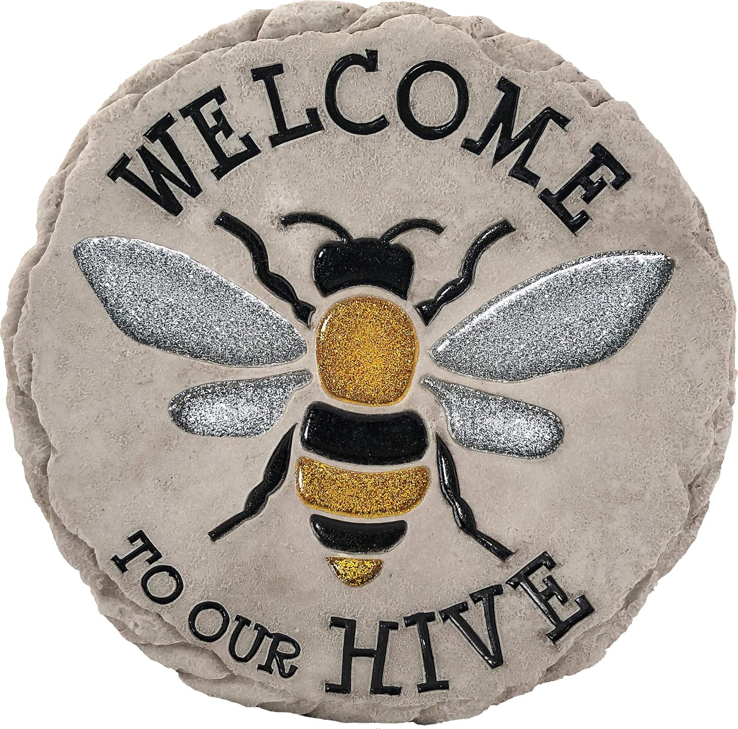 Hardscaping Materials - Spoontiques - Garden Décor -Welcome to Hive Stepping Stone - Decorative Stone for Garden