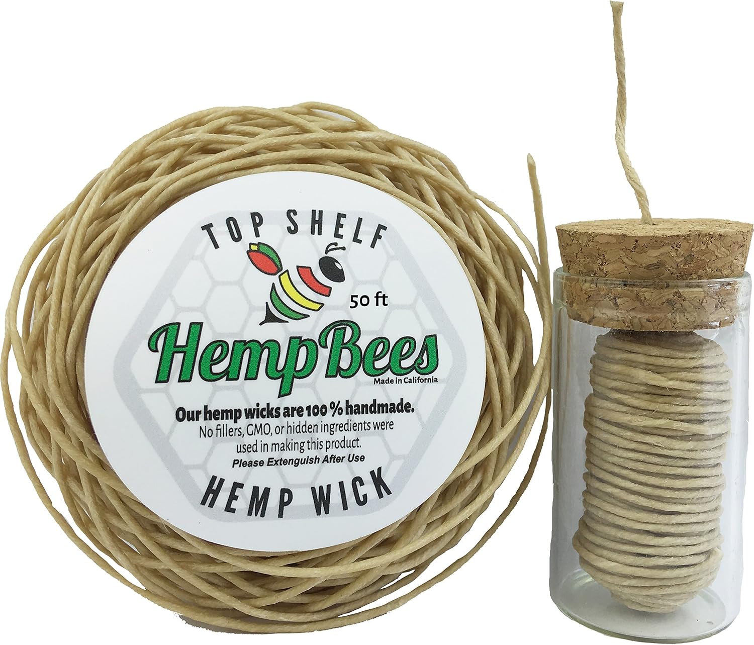 Organic HempBees Hemp Wick Dispenser w 50 FT HB hempwick bee hemp line ...