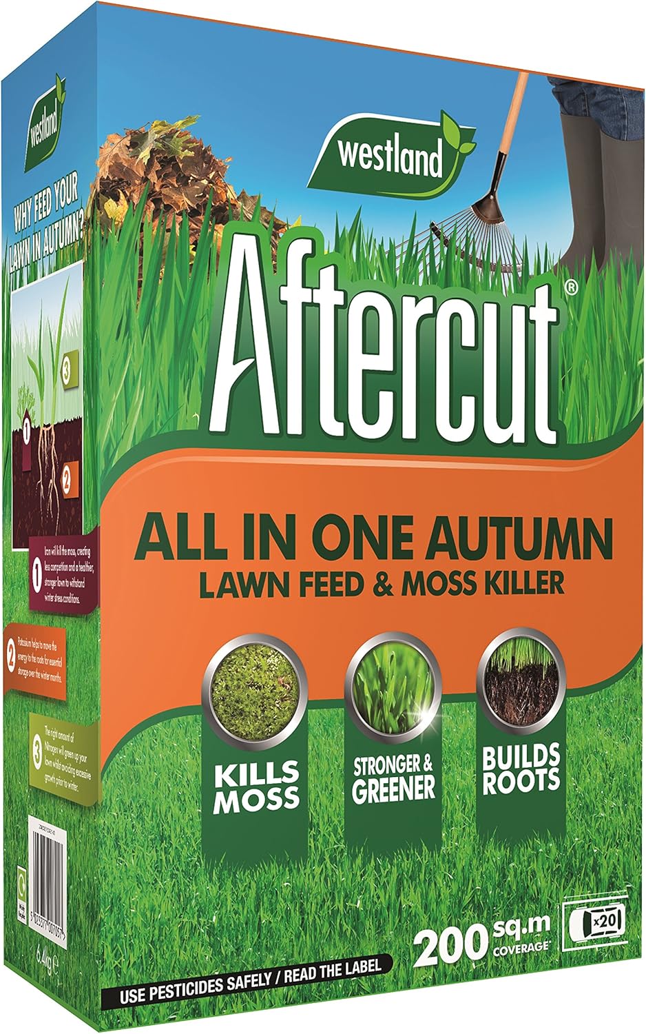 Aftercut All In One Autumn Lawn Care (Lawn Feed and Moss killer), 200