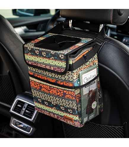 Poubelle Pliable Poubelle De Voiture U00e0 Suspendre, Lavable Et Ru00e9utilisable, U00e9tanche Poubelle Pour Voiture