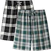 BAMBOO COOL Men's Pajama Bottoms Plaid Pajamas Pants for Men Soft Long Lounge Woven Pj Sleep Pant with Pockets