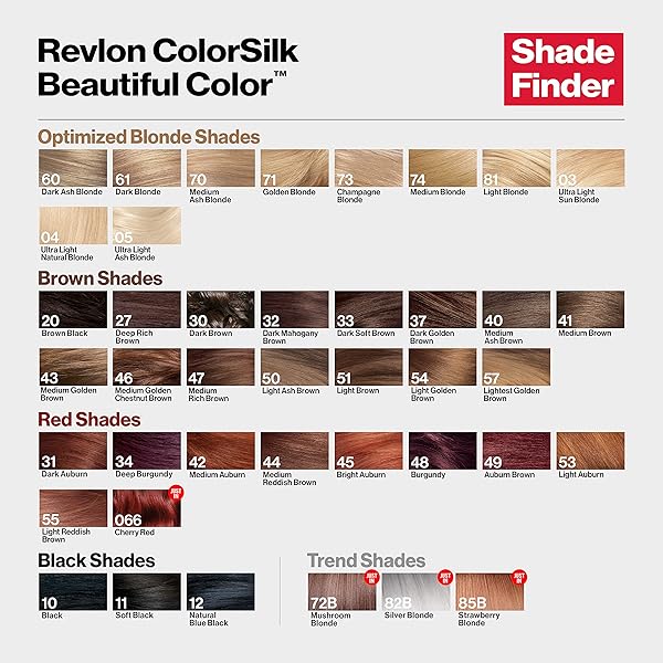 REVLON COLORSILK BEAUTIFUL COLOR PERMANENT HAIR COLOR, LONG-LASTING HIGH-DEFINITION COLOR, SHINE & SILKY SOFTNESS WITH 100% GRAY COVERAGE, AMMONIA FREE, 041 MEDIUM BROWN, 1 PACK