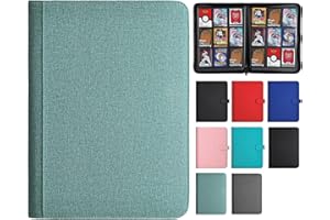 HerriaT Trading Card Binder, 9 Pocket PU Cover Card Collection Binder for 360 Cards, Premium Card Book, Sturdy Card Holder Folders, Card Album for YuGiOh, MTG, TCG, Game Cards & Sports Cards