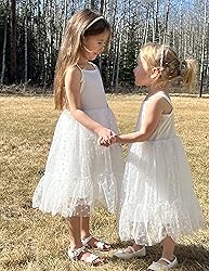 Arshiner Kids Girls Tulle Dress White Tutu Birthday