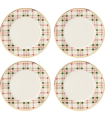 Lenox Holiday Nouveau-Gold Plato De Ensalada, Vajilla Fina De Porcelana