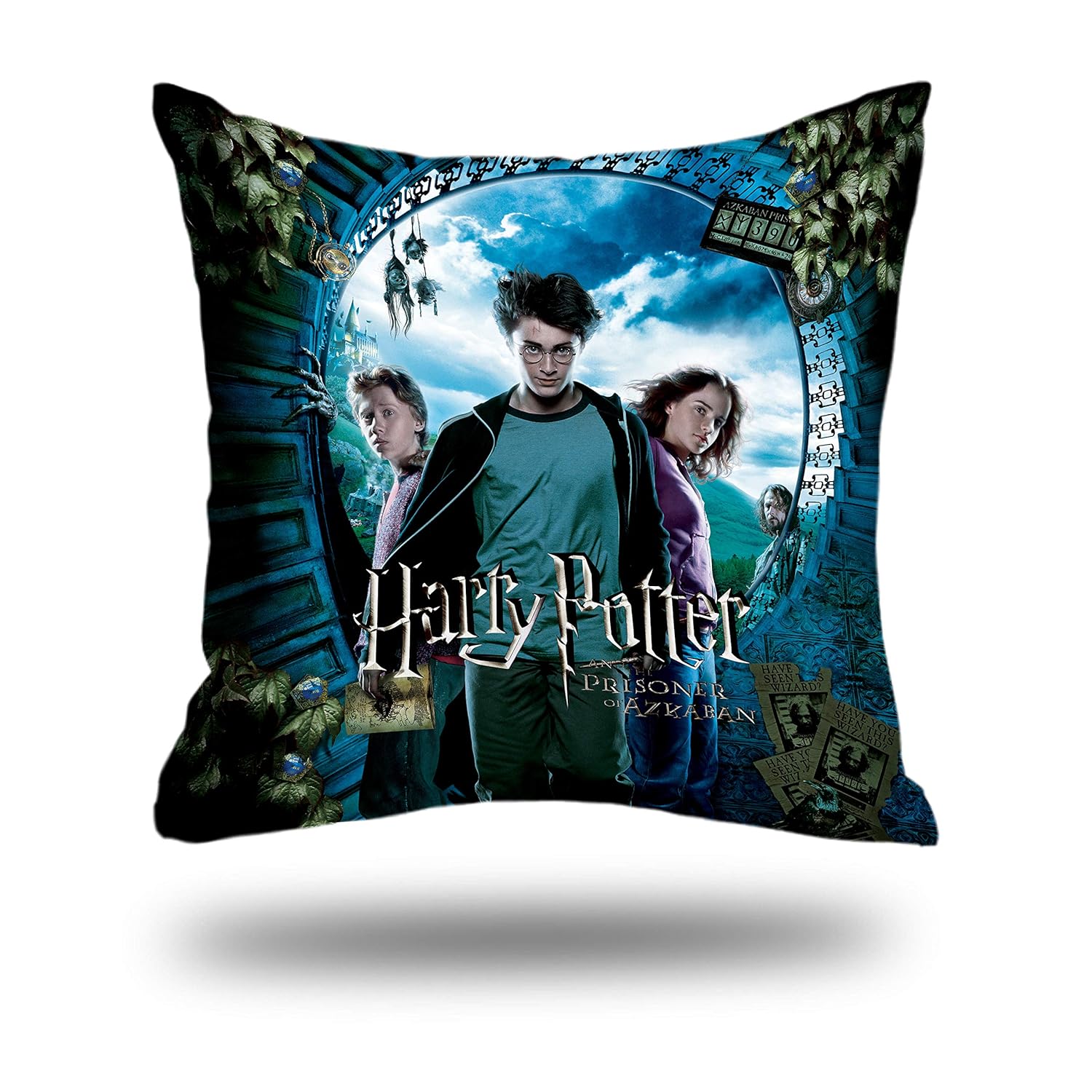 Buy Spinn Decor Satin Double Sided Harry Potter Cushion Cover (Blue