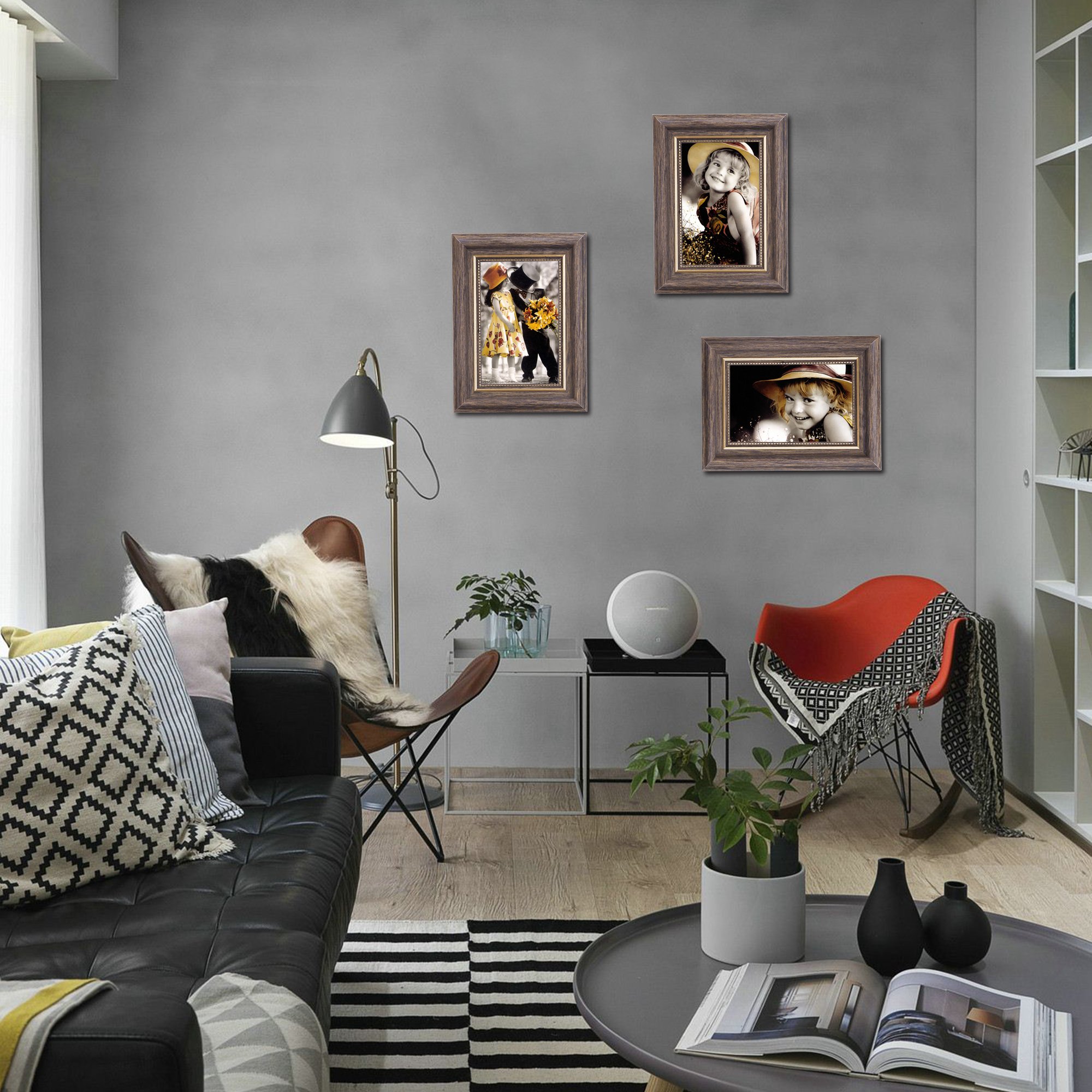 Msicyness 8x10 Picture Frame for Wall Mounting 2 Pack Vintage Color Photo Frames with Mat Decor for Standing TableTop Display